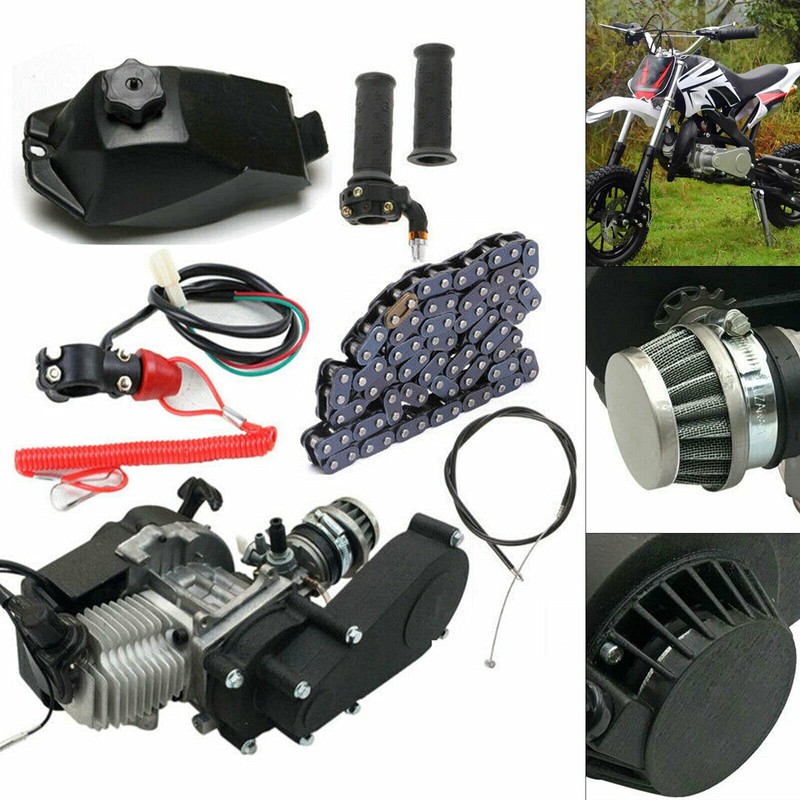 49cc 2 Stroke Mini Engine Motor Kit, Air-Cooled Racing Engine