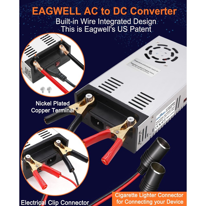 EAGWELL AC to DC Converter 12V Power Supply, Universal SMPS