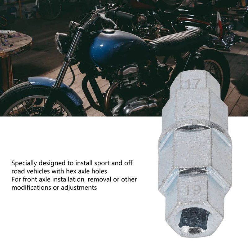 Front Wheel Spindle Wrench, Hexagonal Shaft Tool 17/19/22/24 Mm, Motorcycle