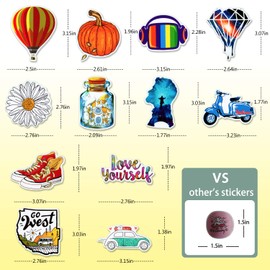 300 PCS Stickers Pack (50-850Pcs/Pack), Colorful VSCO Waterproof Stickers, Cute Aesthetic Stickers. Laptop, Water Bottle, Phone, Skateboard Stickers for Teens Girls Kids, Vinyl Sticker.