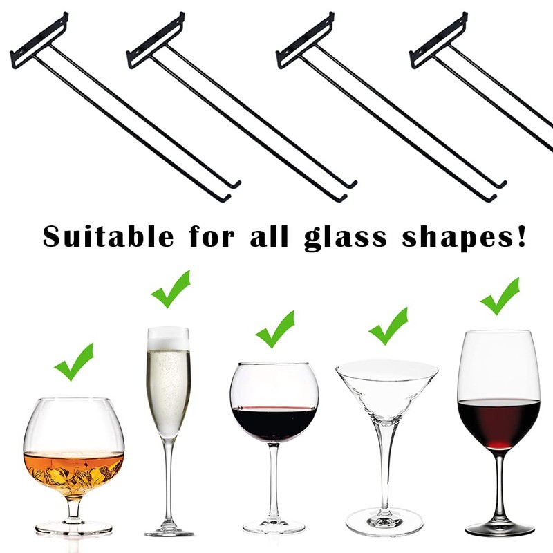 AMUFYSHH 4 Packs Wine Glass Rack Hanging Wine Glasses Holder