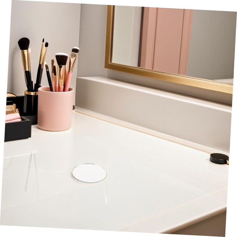 Healeved 20pcs Small Round Glass Mirrors Circle Glass Mirrors Tiles
