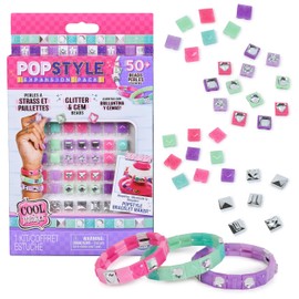 Cool MAKER PopStyle Bracelet Maker Expansion Kit, Over 50 Beads, 3 Friendship Bracelets, Bracelet Making Kit, Kids Toys for Girls Crafts