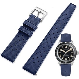 Niziruoup Fluororubber Watch Straps with Quick Release Tropical Style Soft FKM Rubber Strap for Watches, Universal FKM Rubber Watch Straps Replacement Strap 18 mm 20 mm 22 mm Men Women, 22 mm