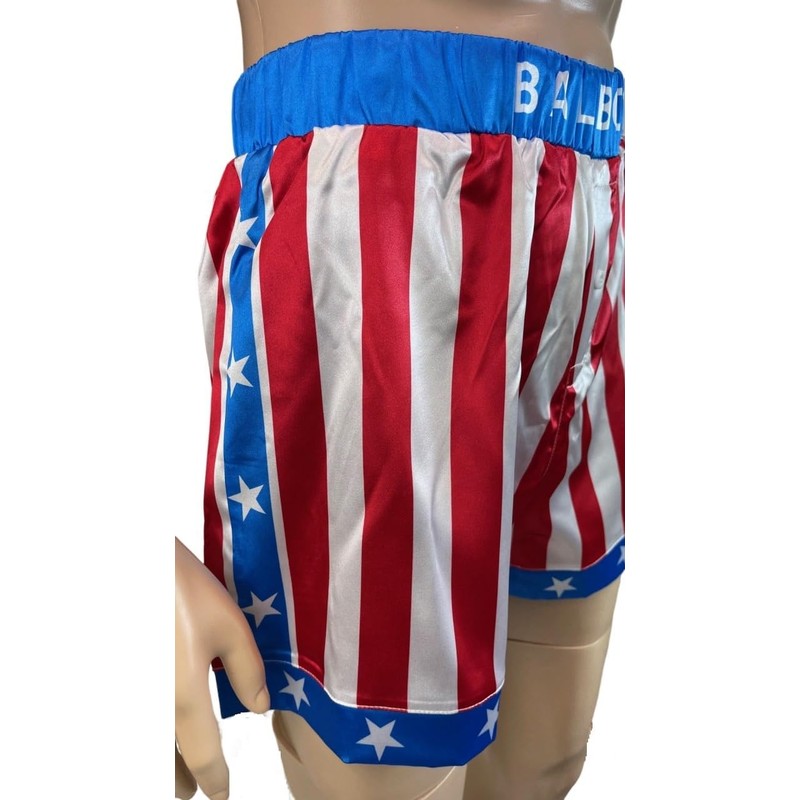 Rocky American Flag Boxing Shorts Apollo Creed Replica Short Trunks