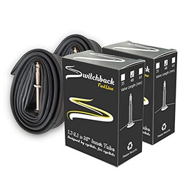 Switchback Inner Tubes x 26x1.75/2.125-48mm Valve Length (2 Pack) | For road bike, cyclo-cross, touring, commuter, TT bikes (2)