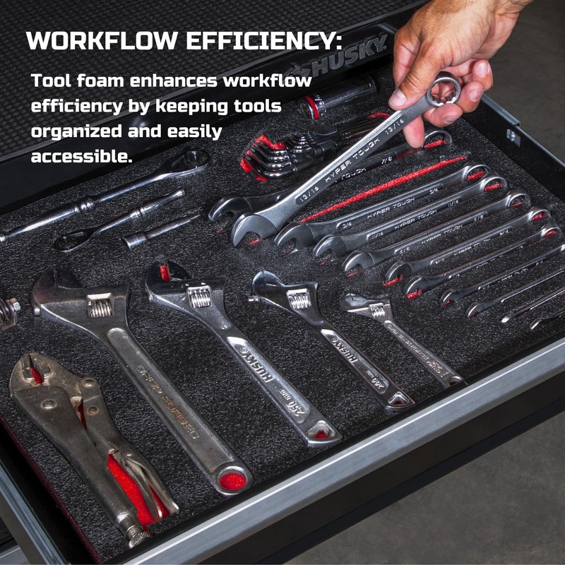 ONREVA Tool Box Foam 4Pack 2pc 18x12x2in & 2pc 18x12x1in,