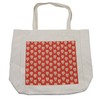 Ambesonne Love Shopping Bag, Hipster Hearts Pattern with Love You