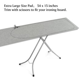 Rdutuok 54x15 Inches Wool Pressing Mat for Quilting Ironing Pad 100% Wool from New Zealand Easy Press Wooly Felted Iron Board for Retains Heat, Great for Quilting & Sewing Projects