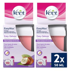 Veet EasyWax Warm Wax Refill 50ml Arm & Legs - Shea Butter (2 Refills)