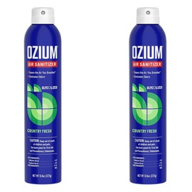 Ozium 8 Oz. Air Sanitizer for Homes, Cars, Offices and More, Country Fresh, 2 Packs