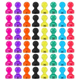 Hsthe Sea 72 Pcs Mini Fridge Magnets for Whiteboard Strong Magnetic Push Pins Magnets Colorful Acrylic Magnet