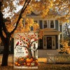 Fall Jesus Garden Flag Autumn Christian Decoration Pumpkin Cross Design