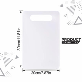 Plastic Chopping Board – Non-Slip Cutting Board for Kitchen | Dishwasher Safe & BPA-Free | Easy Grip Handle | Ideal for Meat, Vegetables, Cheese, Bread – 30x20cm (White)