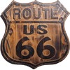 Vintage Wooden Sign Route 66 American Wood Sign (BIG)