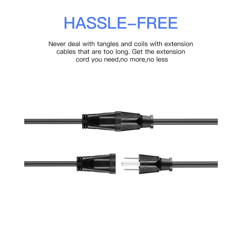 KMC Power Extension Cord 10-Pack, Outlet Saver, 16AWG 3 Prong,