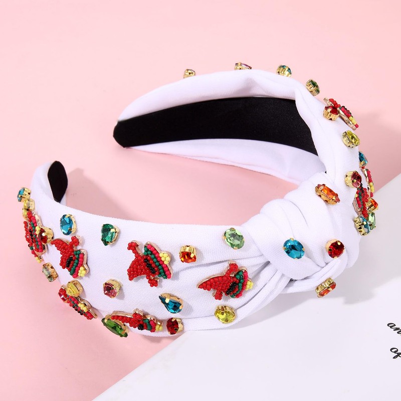 YAHPERN Mexican Headband for Women Cinco De Mayo Headband Beaded