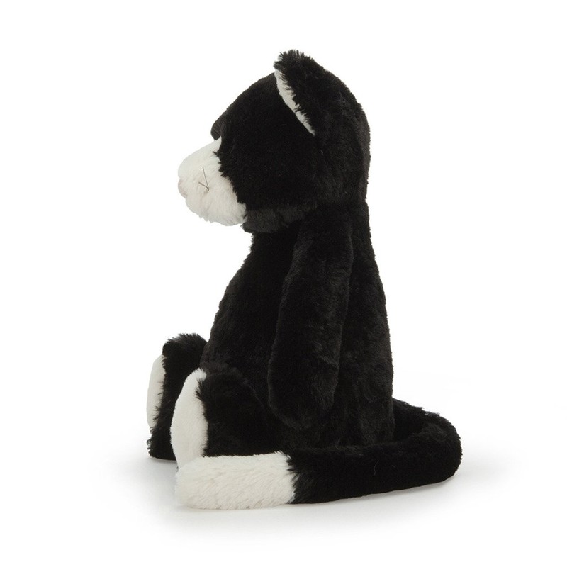 Jellycat Bashful Black and White Cat Stuffed Animal, Medium, 12