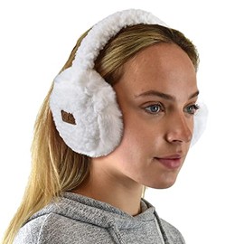 C.C Soft Winter Warm Adjustable Headband Ear Warmer Earmuffs, Sherpa Ivory
