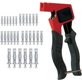Mounting Pliers for Cavity Dowels Set, Cavity Dowels Metal, Cavity Dowel Pliers, with 30 Pieces M4, M5, M6 Cavity Metal Dowels with Screws, for Attaching Home Decorations