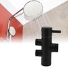 Shower Head Diverter Black Rustproof Leakproof Wall Mounted Shower Arm