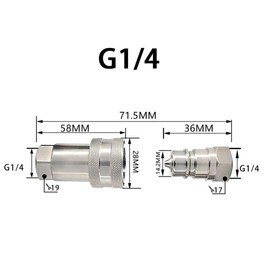 G(1/4") Hydraulic Coupling, Quick Disconnect, Hydraulic Male Coupling, Hydraulic Quick Coupling