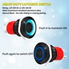 Joinfworld 20A 12V Push Button Switch Latching 19MM Pushbutton Switch