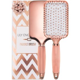 Paddle Brush, Professional Large Detangle Hair Brush for All Hair Types, Rose Gold Hairbrush for Detangling, Blowdrying and Straightening for Women by Lily England, Rose Gold