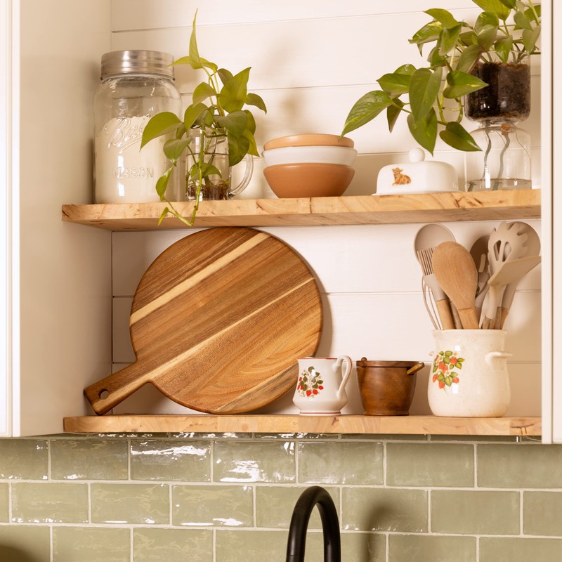 Acacia Wood Cutting Board and Chopping Board with Handle for