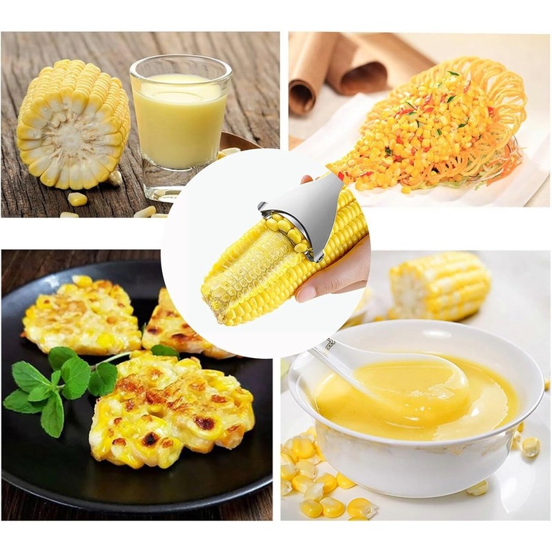 Corn Scraper,Stainless Steel Corn Peeler,Corn Cob Stripper,Corn Cob Thresher,Corn Kernel