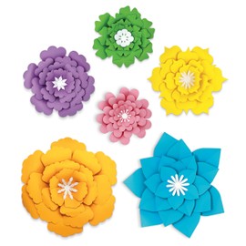 Carson Dellosa Creatively Inspired 3D Paper Flowers Decorations, 6 Colorful Large Paper Flowers for Flower Wall, Wedding, Bulletin Board, Cork Board, Party, Classroom Decor & More