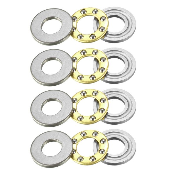 uxcell Thrust Ball Bearings F7-15M Chrome Steel Unidirectional 0.3 x