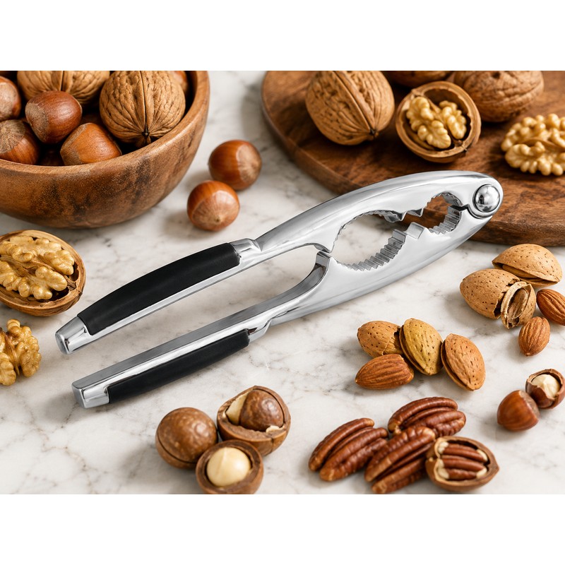 Stainless Steel Nutcracker Tool Made of Die-Cast Zinc for Nuts