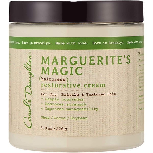 Carol's Daughter Marguerite's Magic Restorative Conditioning Cream for Thick Curly Natural Hair- Hair Moisturizer for Dry, Damaged Hair – Made with Shea and Cocoa Butter, 8 oz