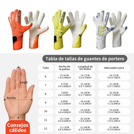 QUICARD Goalkeeper Gloves, Good Grip Football Goalkeeper Gloves in Sizes 6/7/8/9/10, Strong Receiver for Men, Boys, Teenagers, Adults, Children and Small Hands (C-White, 8)