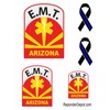 Arizona EMT Decal Set of 5 Stickers Indoor Outdoor Car