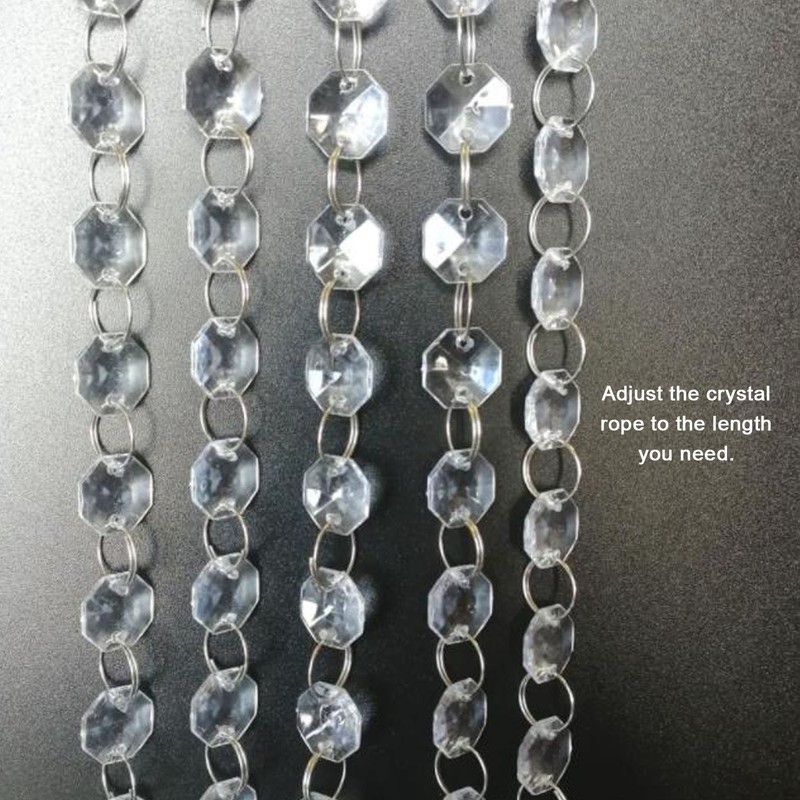 14mm Octagonal Bead String Acrylic Crystal Pearl Chains for Birthday