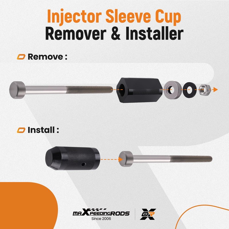 maXpeedingrods 9U-6891 Injector Sleeve Cup Remover & Installer Tool Set