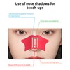 Nasenschatten-Werkzeug, Nasenkonturschablone, Silikon-Eyeliner-Schablone, Gesichts-Make-up-Anleitung mit Pinsel