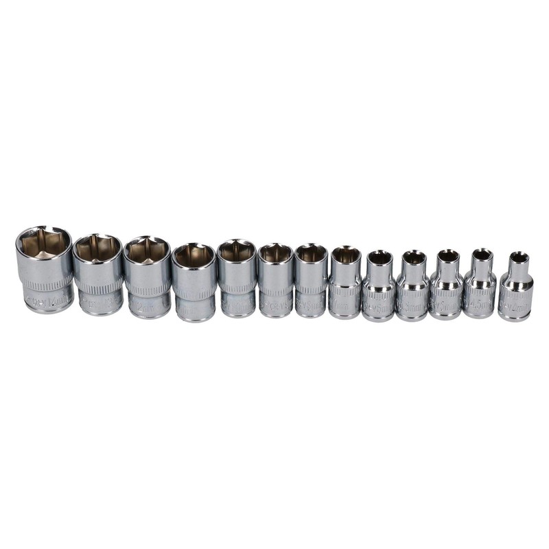 1/4" Drive Shallow Metric MM Sockets 6 Sided Single Hex