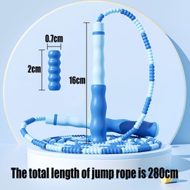 JYJLLM Jumpstart Your Fitness with our Beaded Skipping Rope for Kids and Adults - Perfect for Cardio and Endurance Training skipping rope skipping rope kids jump rope kids skipping rope (pink)