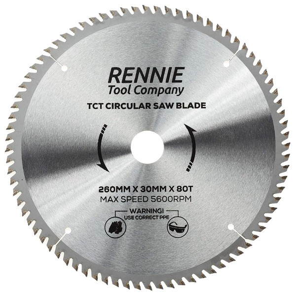 Rennie Tools - 260mm x 30mm x 80T TCT Circular