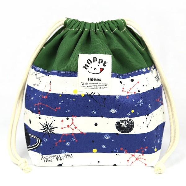 M Drawstring Bag, Made in Japan, Handmade, Kindergarten, School Entrance