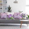 KISVODS Spring Pillow Covers 18x18 Purple Spring Summer Farmhouse Decorations