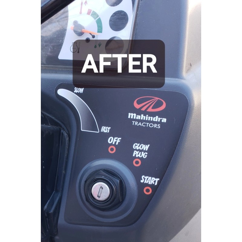 Mahindra Replacement Key Dash Start Decal Emblem 1526 1626 New