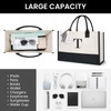 BAGAIL Initial Canvas Tote Bag, Monogrammed Christmas Gifts for Women,