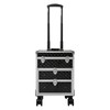 LyeXD Rolling Makeup Train Case with Sliding Drawers, Aluminum Cosmetic
