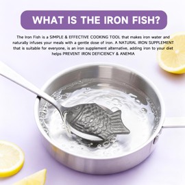 Iron Fish 2 Pack, Add Natural Sources of Iron to Food and Water, Effective and Safe Cooking Tool, Reduce The Risk of Deficiency for Vegans, Athletes, Pregnant Women