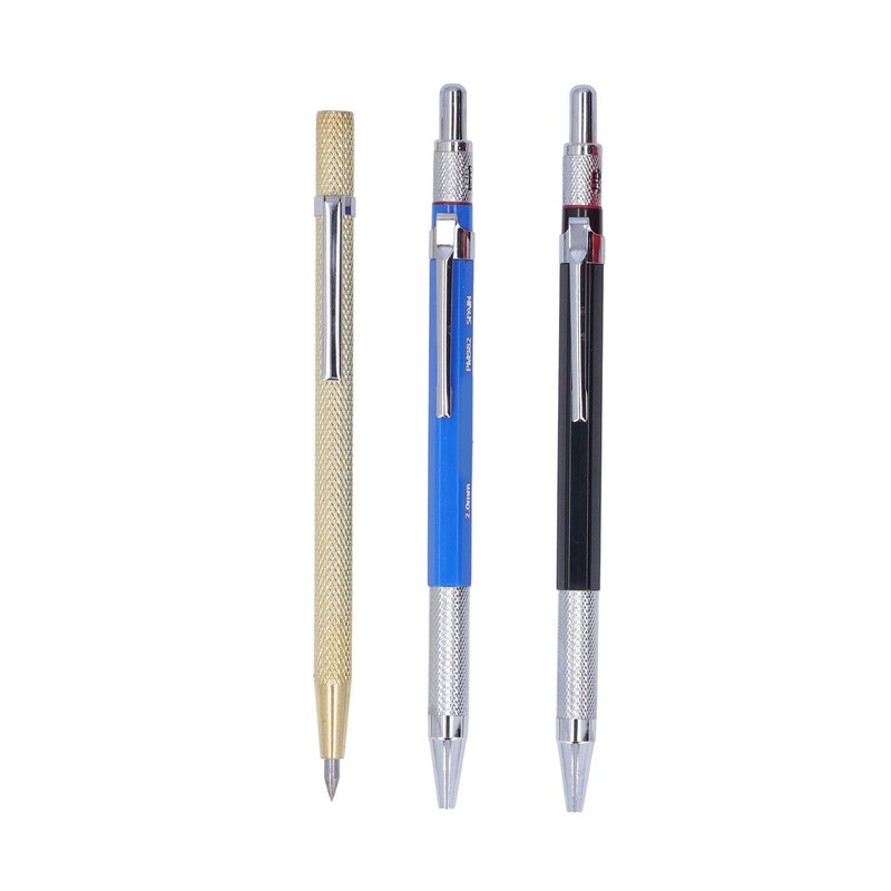 16Pcs Mechanical Carpenter Pencils Kit Scribe Pencil with Center Punch