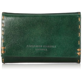 Catherine Hamnet London Coin Purse, Color Tailored 2, Made with High Quality Domestic Antiqued Kip Leather (Cow Leather), 3-Way Key Path, Coin Case, Green, green
